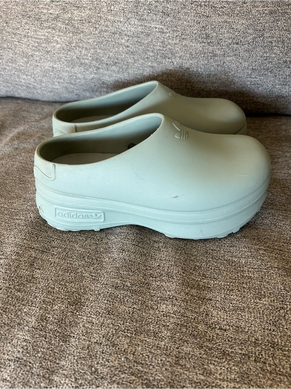 Adidas Adifom Stan Smith Platform Mule Clog Silver Green Womens Size 7 - Picture 6 of 12